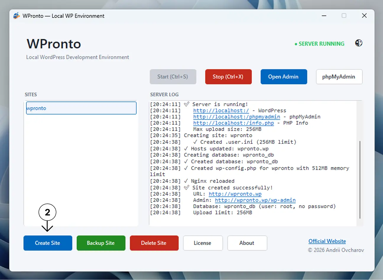 Create site